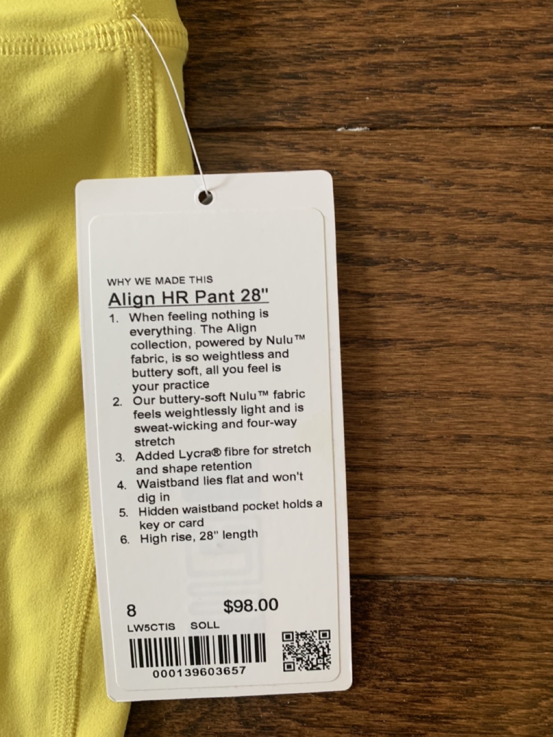 Lululemon Align™ High-Rise Pant 28" - Size 8 image indicator(2)