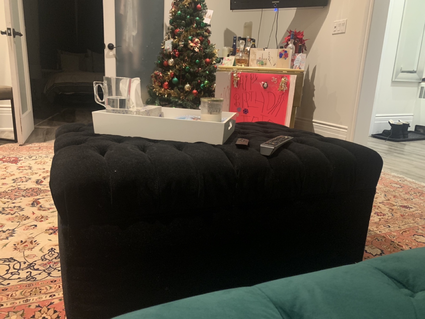 Black ottoman - photo 3