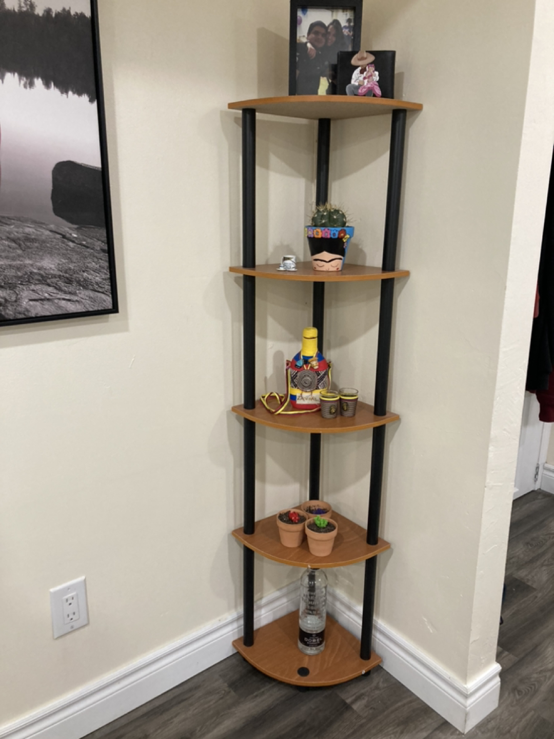 5 Tier Corner Shelf, Natural -pack of 2 thumbnail