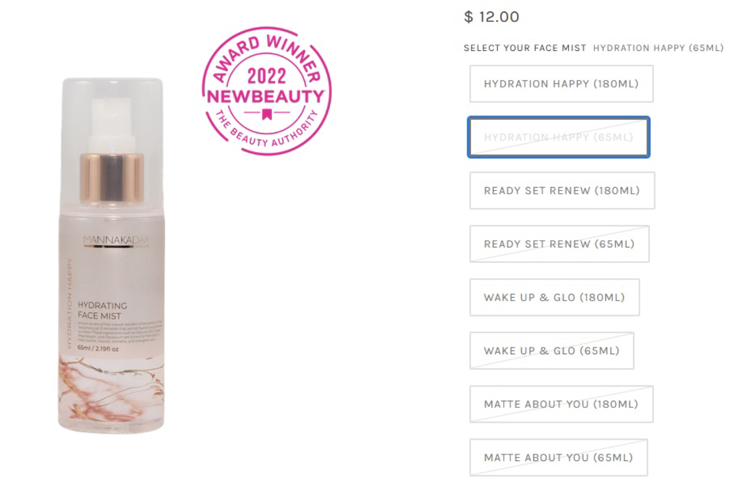 Brand new Mannakadar Hydrating Face Mist thumbnail