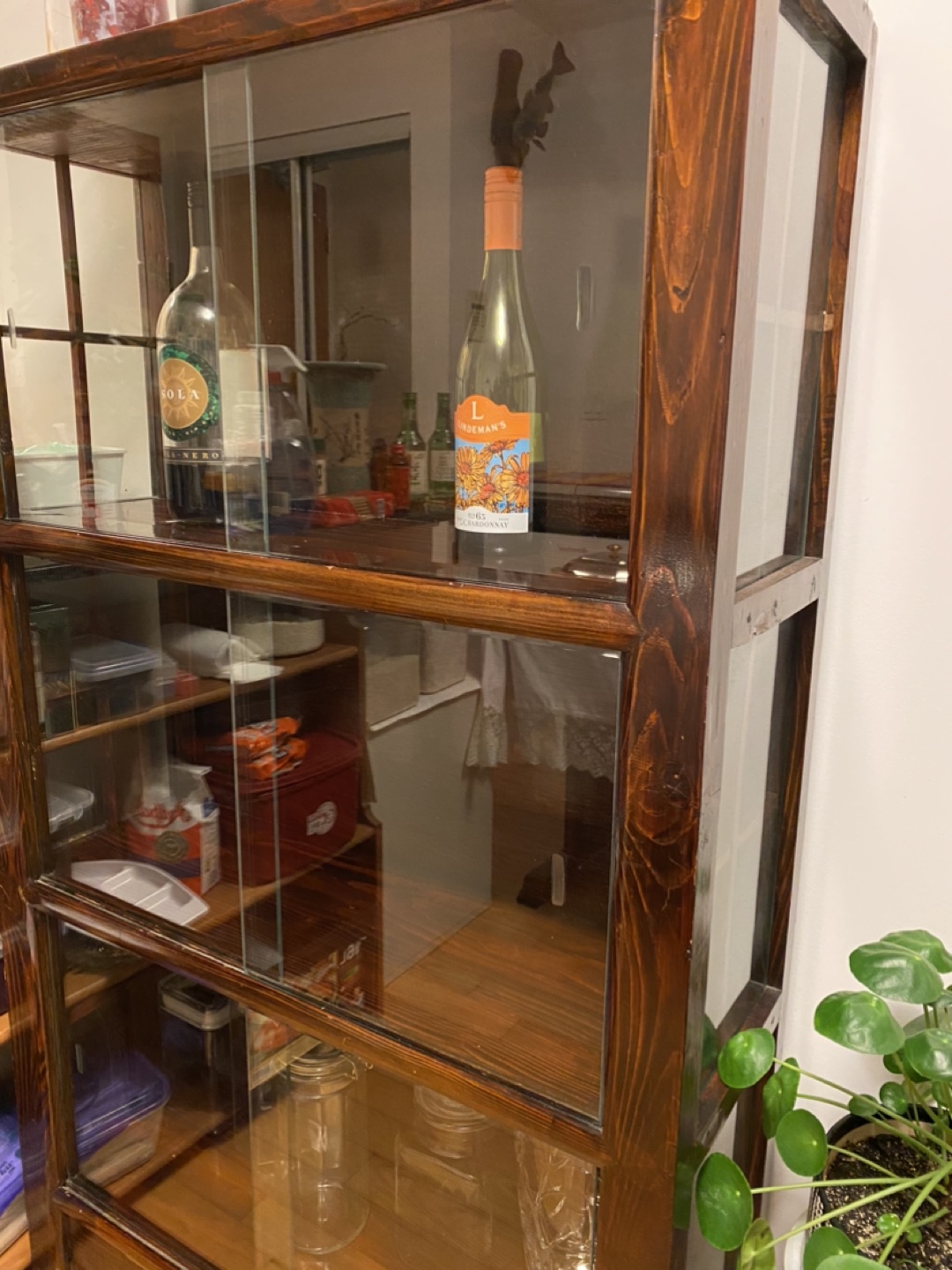 Antique Korean Glass Shelf