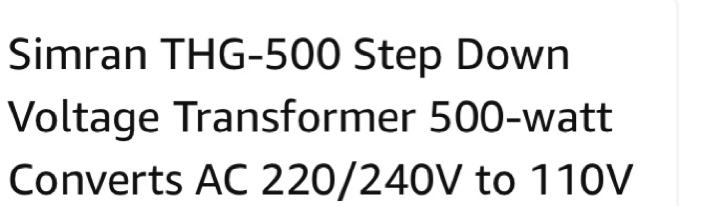 Simran Voltage Transformer - 220v to 110v - photo 2