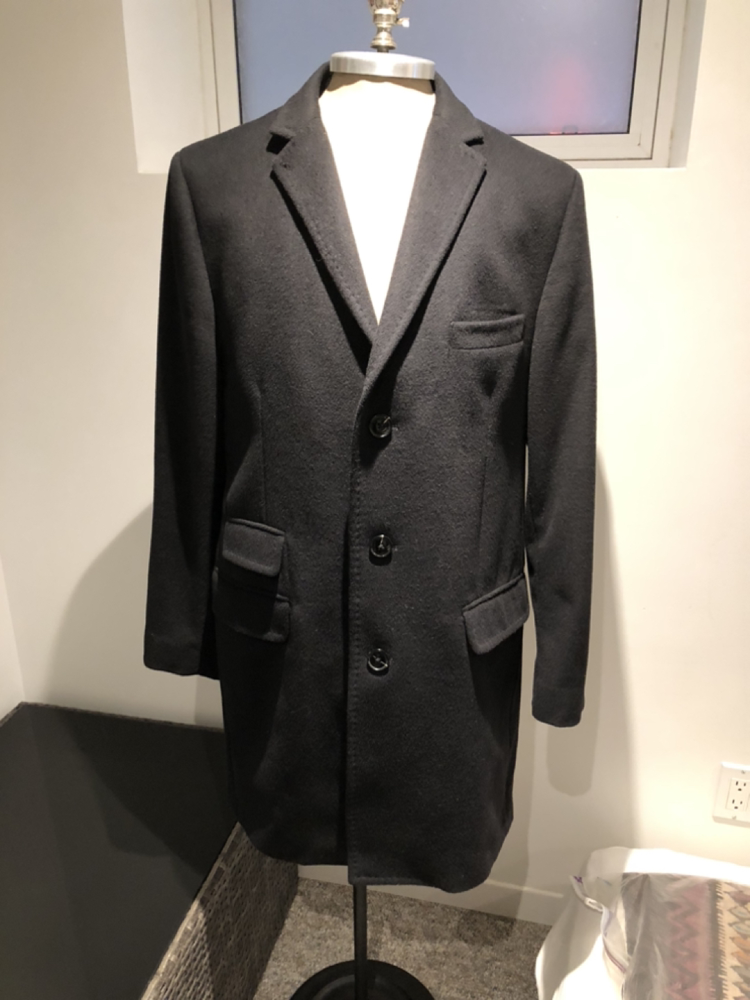 Black Brown 1826 Men Wool/Cashmere Blend Overcoat thumbnail