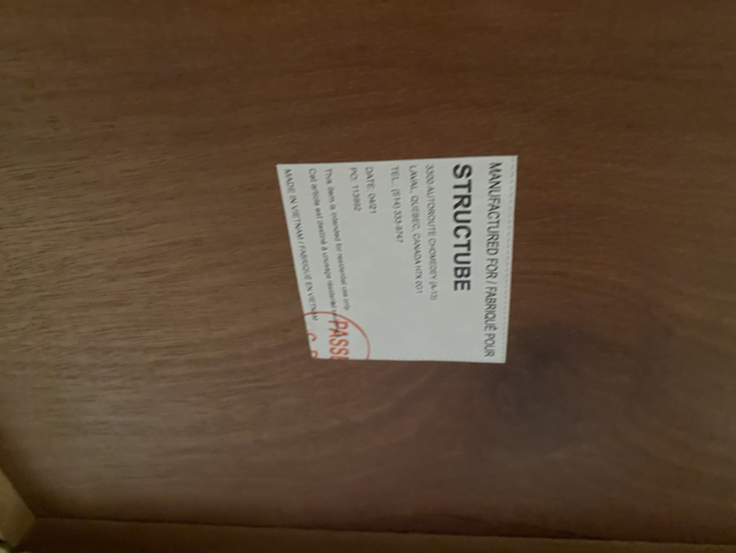 Structube Accent Table “SIGRID” in Gold with Wooden Top image indicator(3)