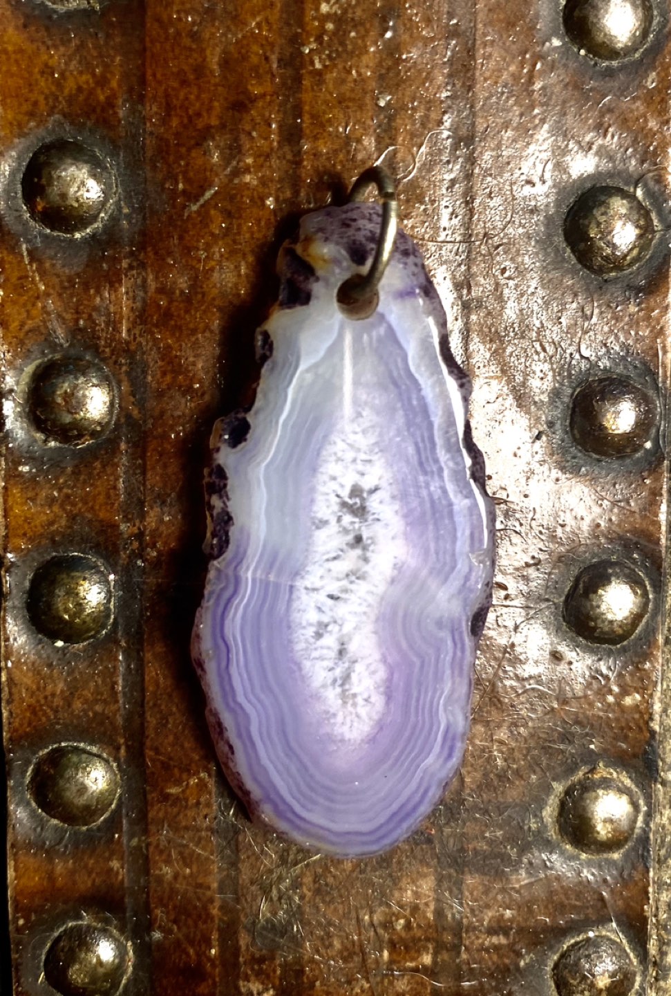 New Amethyst small slab necklace pendant thumbnail