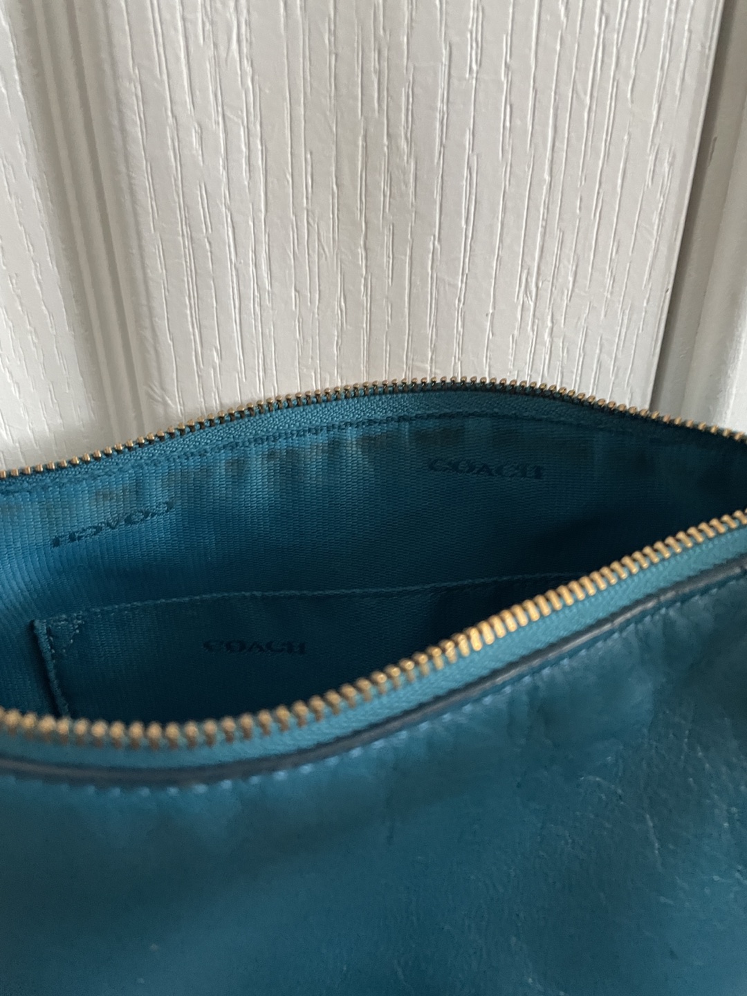 COACH teal leather crossbody - photo 3