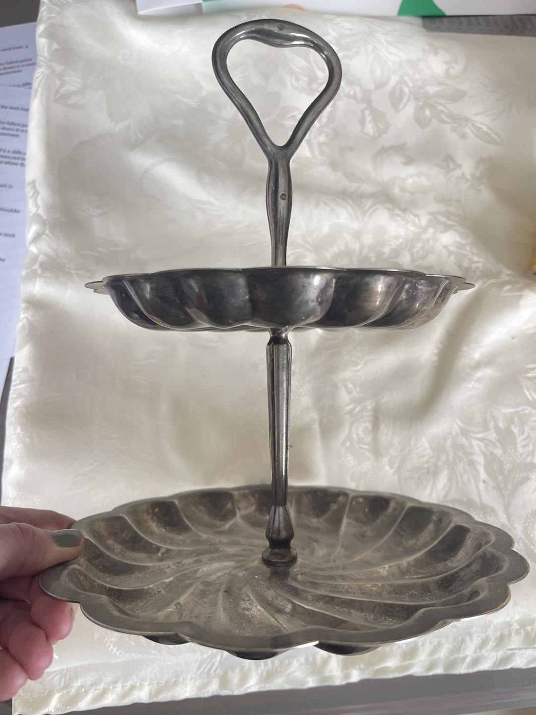 Silver plated Cookie Dish (stores flat) - photo 2