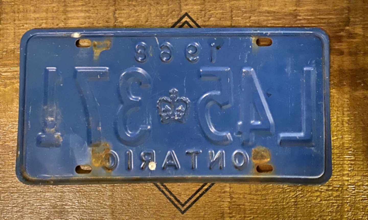 Vintage authentic license plate image indicator(2)