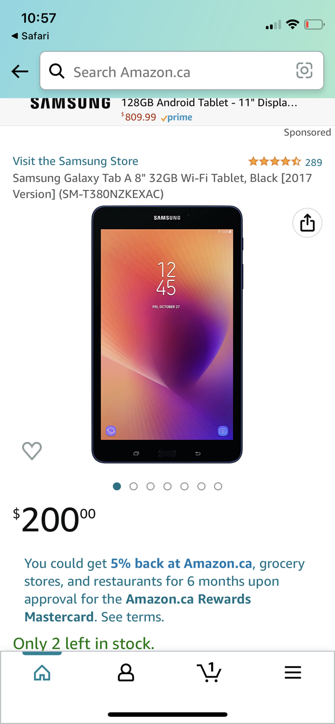 Galaxy Tab A 8" 32GB Wi-Fi Tablet