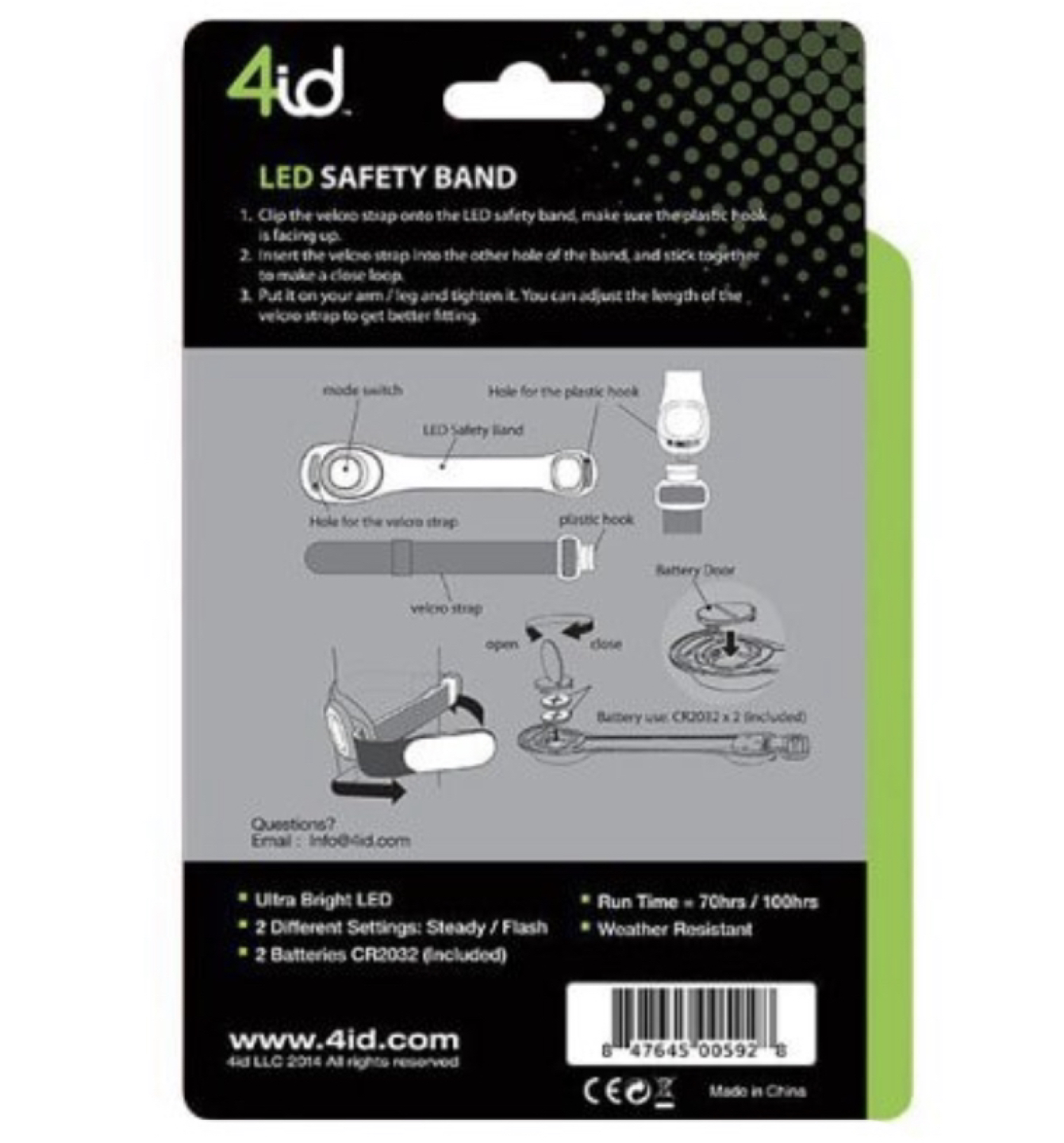 New PowerArmz LED Sport Safety Adjustable Armband, Blue image indicator(4)