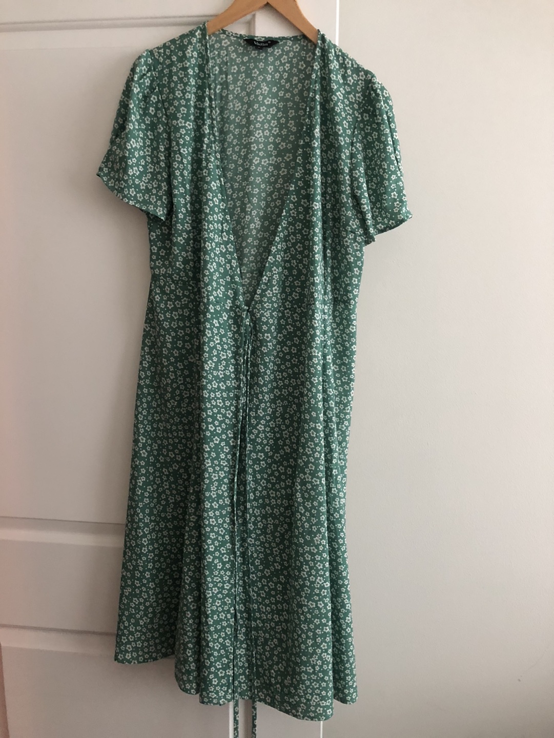 Green midi summer dress