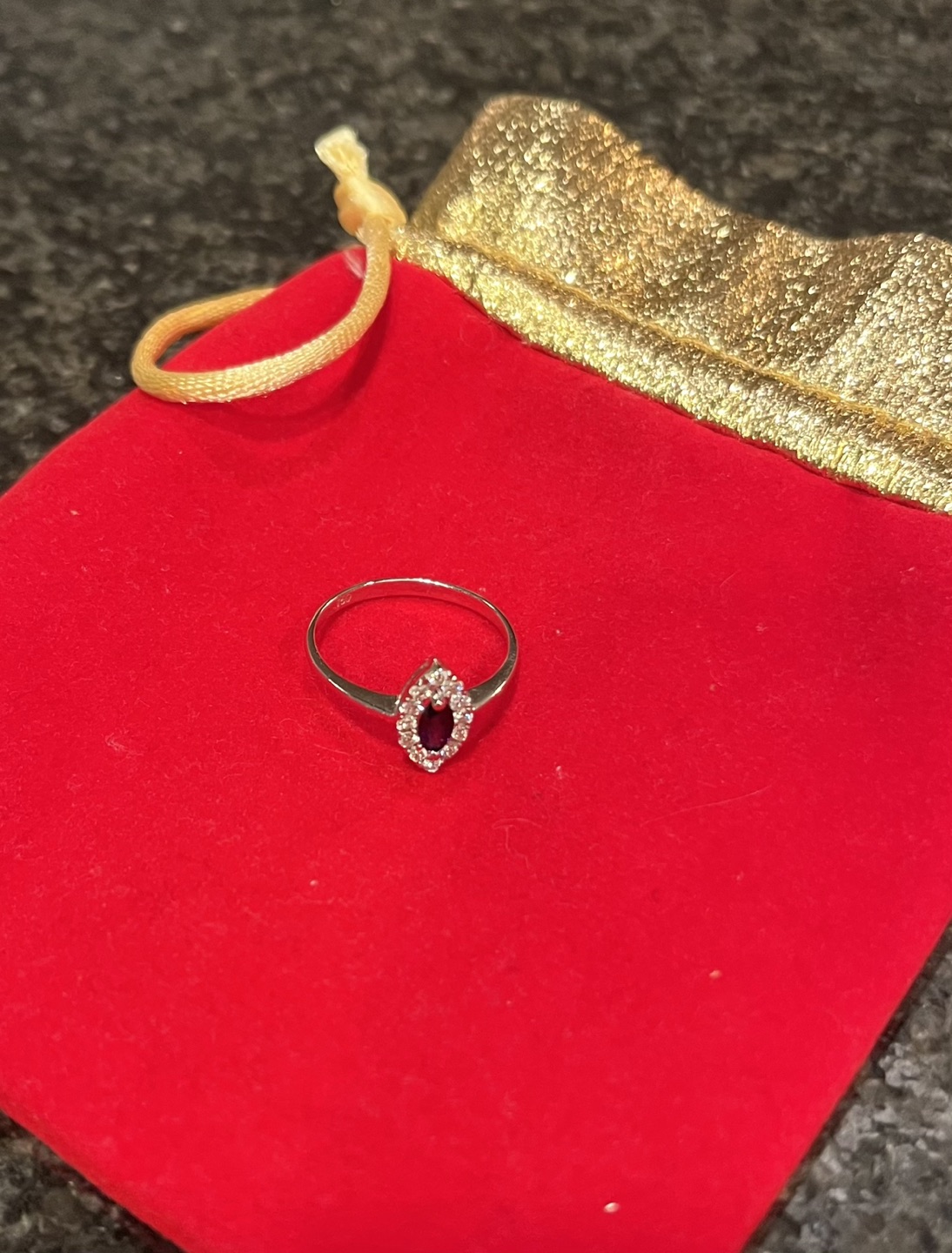 Genuine evil eye sapphire and diamond ring - photo 2