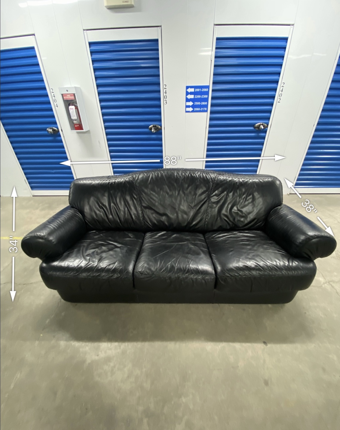 Black Leather Couch / Sofa Set - FREE DELIVERY!!! - photo 2