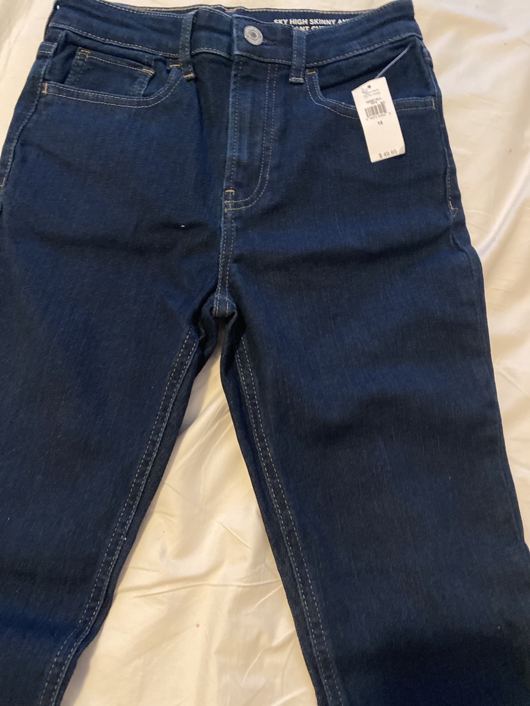 Sky dark high skinny ankle jeans