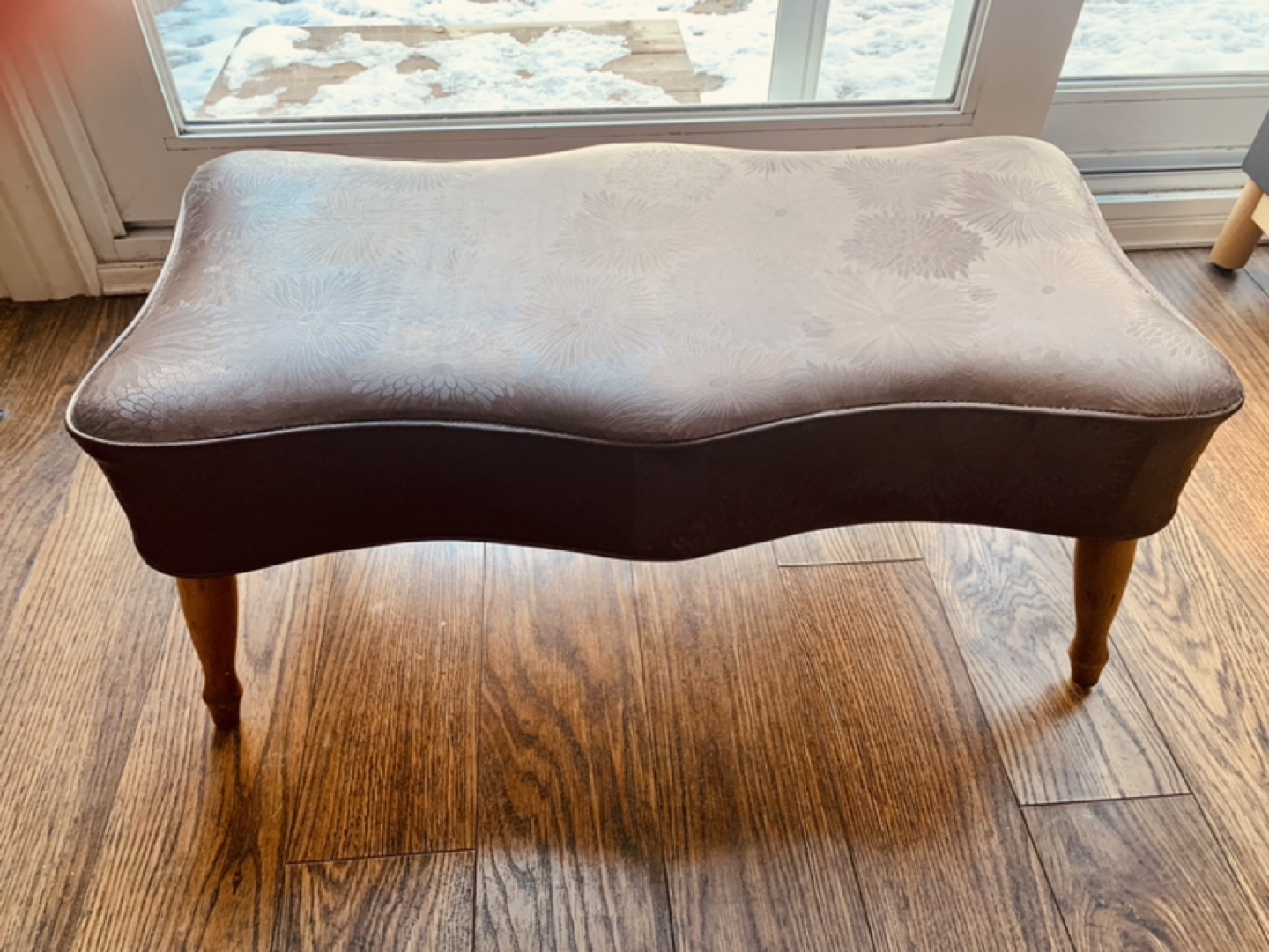 Vintage Vinyl Footstool