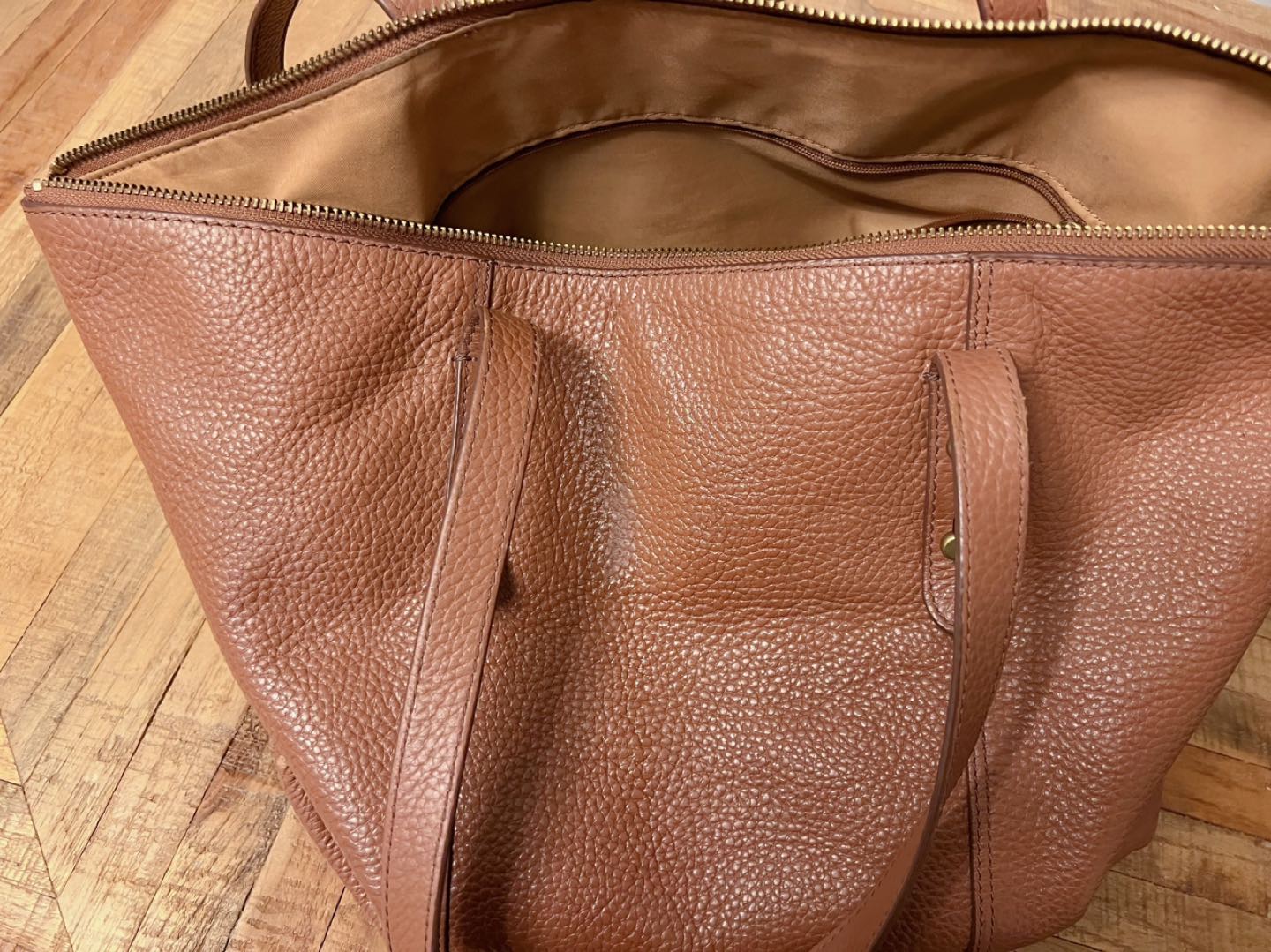 Fossil Leather Tote Bag - photo 5