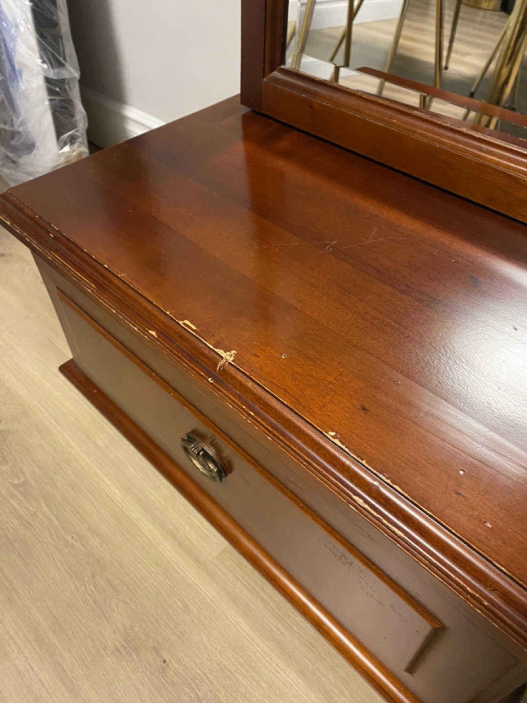 Imported Tara wood cabinet with mirror - photo 5