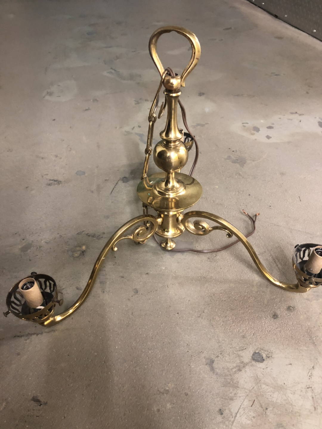 Antique solid brass chandelier - photo 3