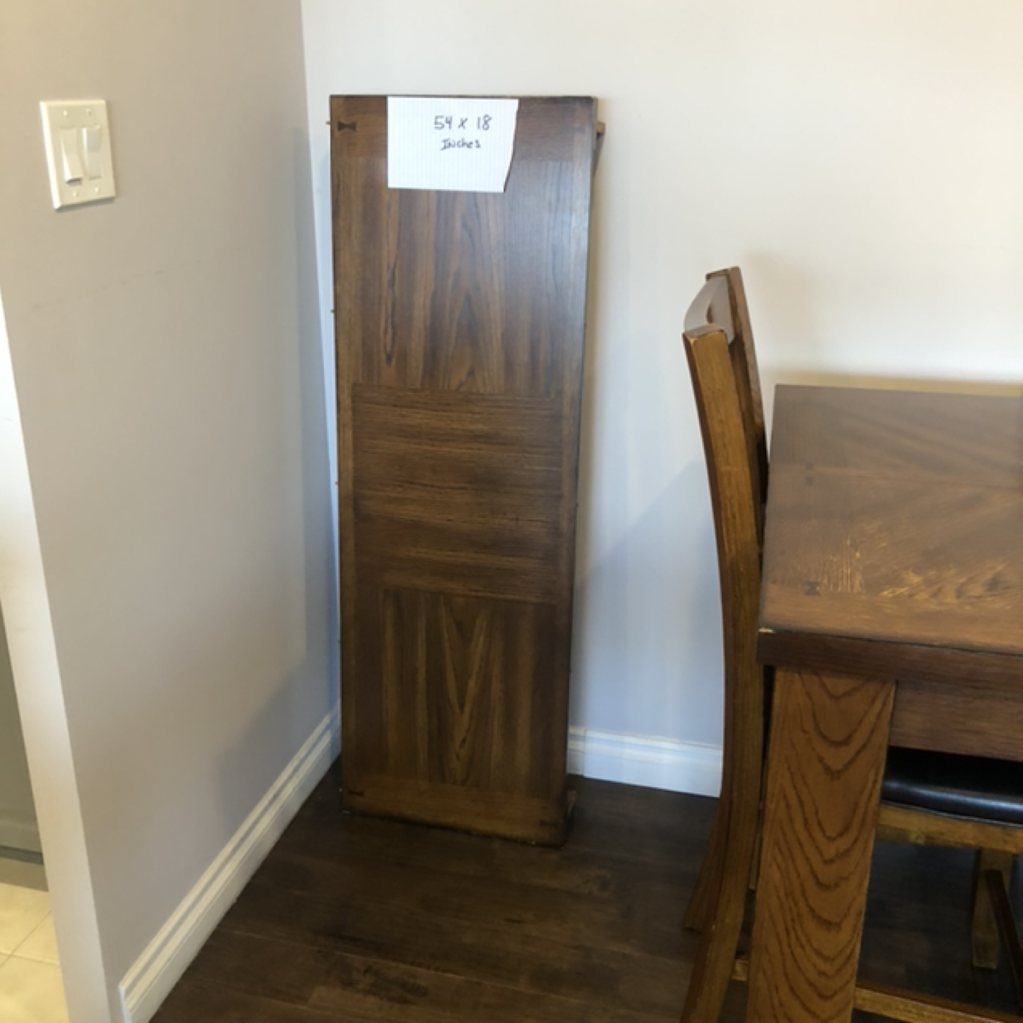 Solid Wood High Top Bar Style table and 4 chairs.  54x36x36 image indicator(7)