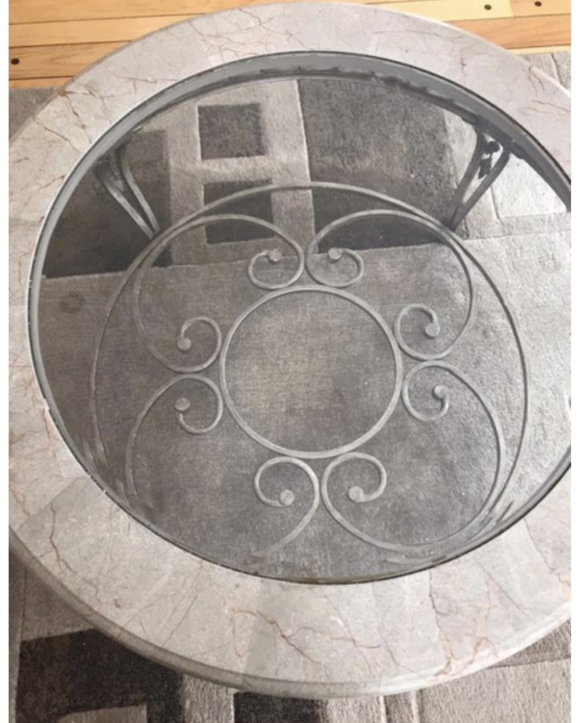coffee table (round) -free tray with purchase