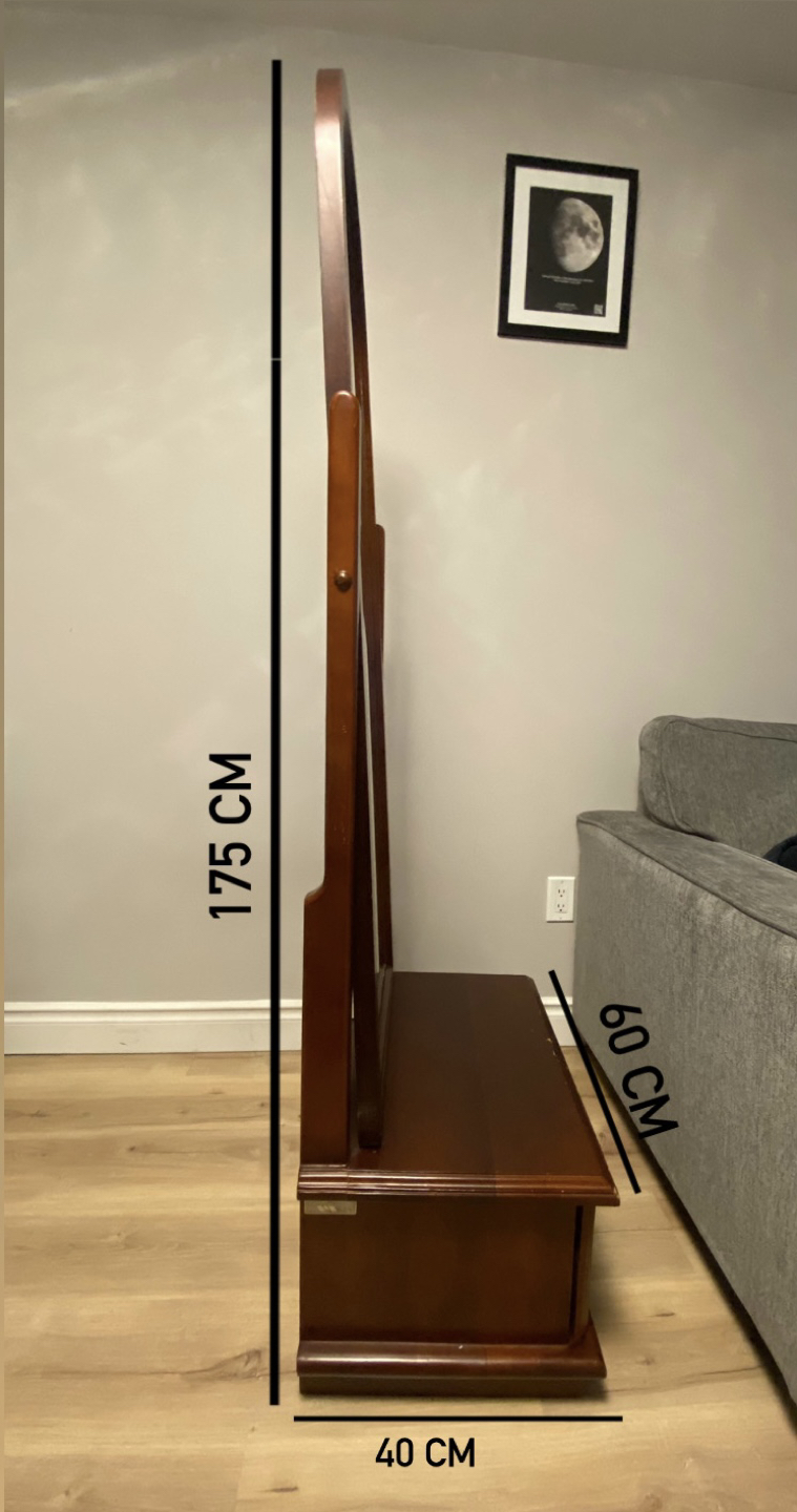 Imported Tara wood cabinet with mirror - photo 2