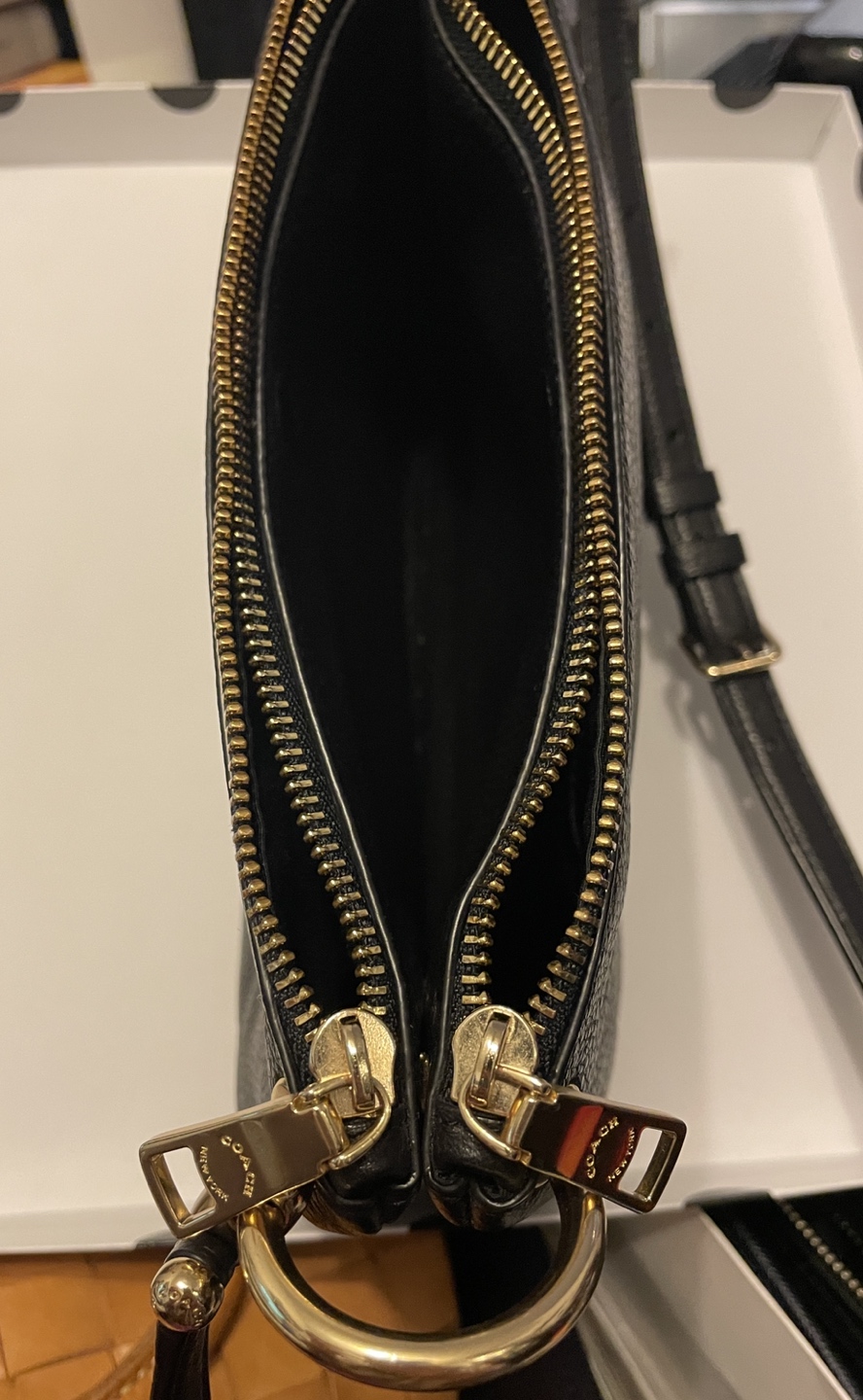 COACH pebble leather MIA crossbody in black - photo 4
