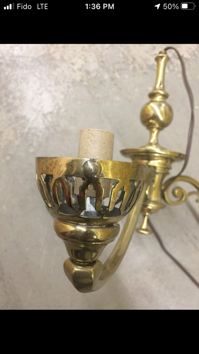 Antique solid brass chandelier - photo 4
