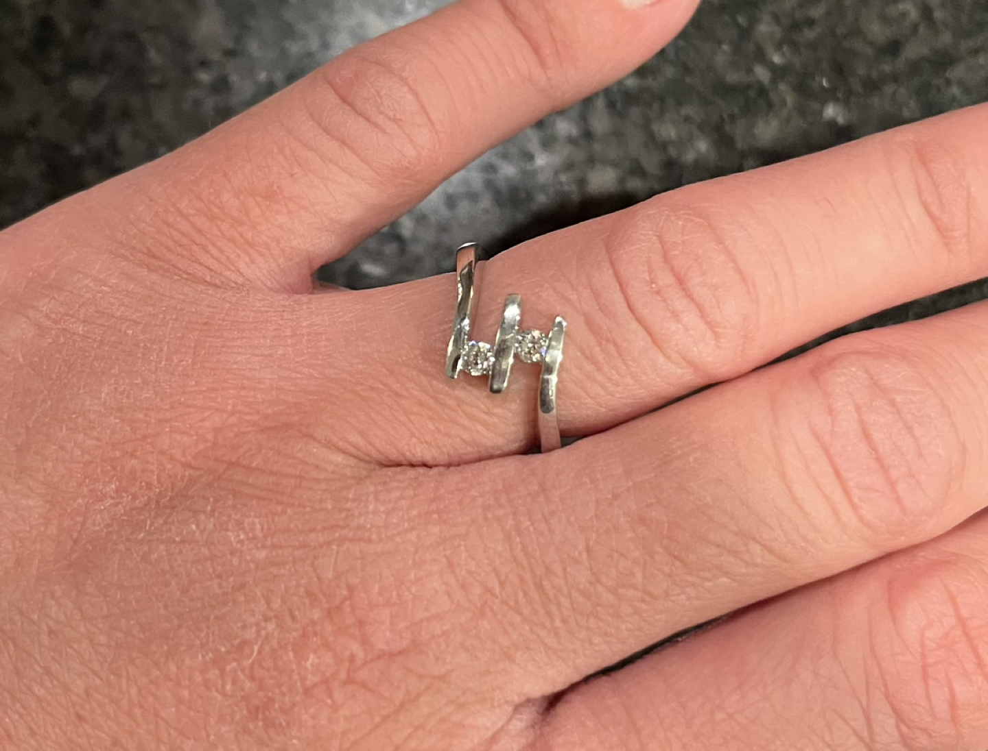 Sterling silver and cubic zirconia ring thumbnail