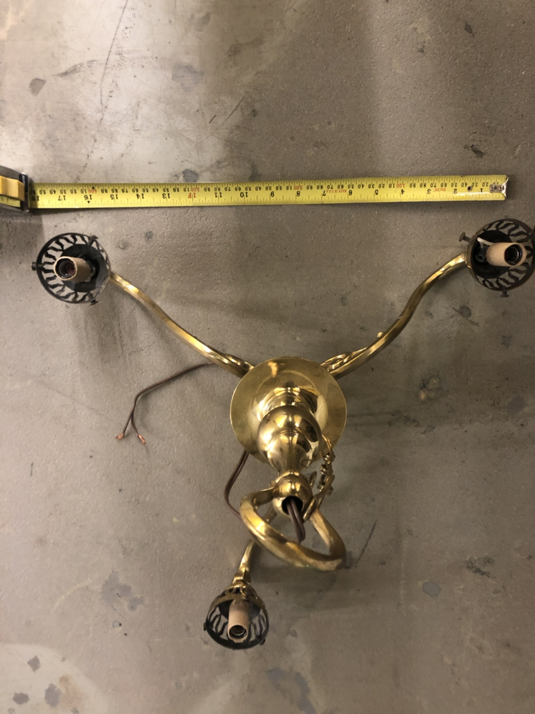 Antique solid brass chandelier - photo 2