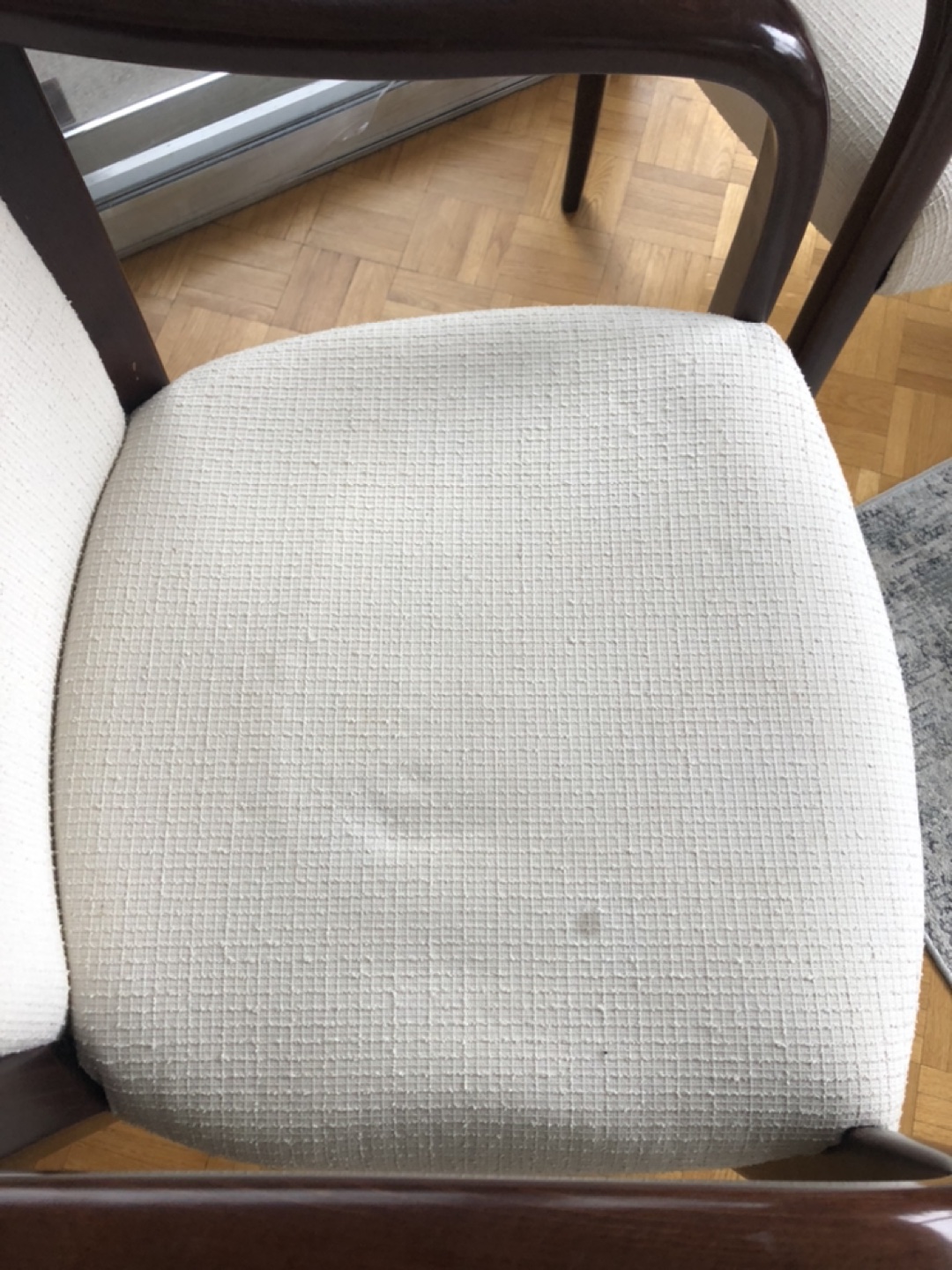 Two wood framed chairs - reupholstery needed - photo 3