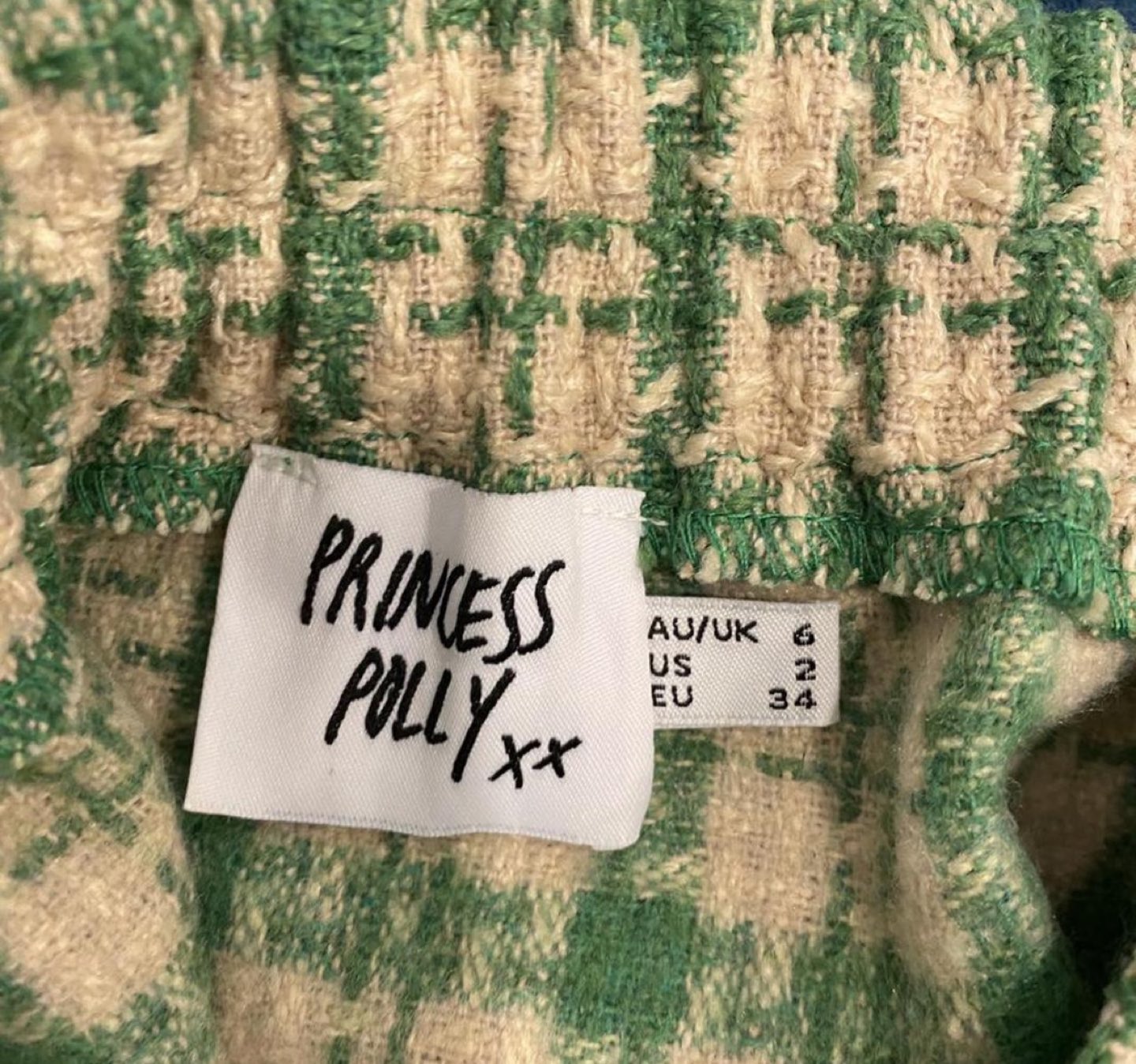 Woven green and khaki miniskirt - photo 4