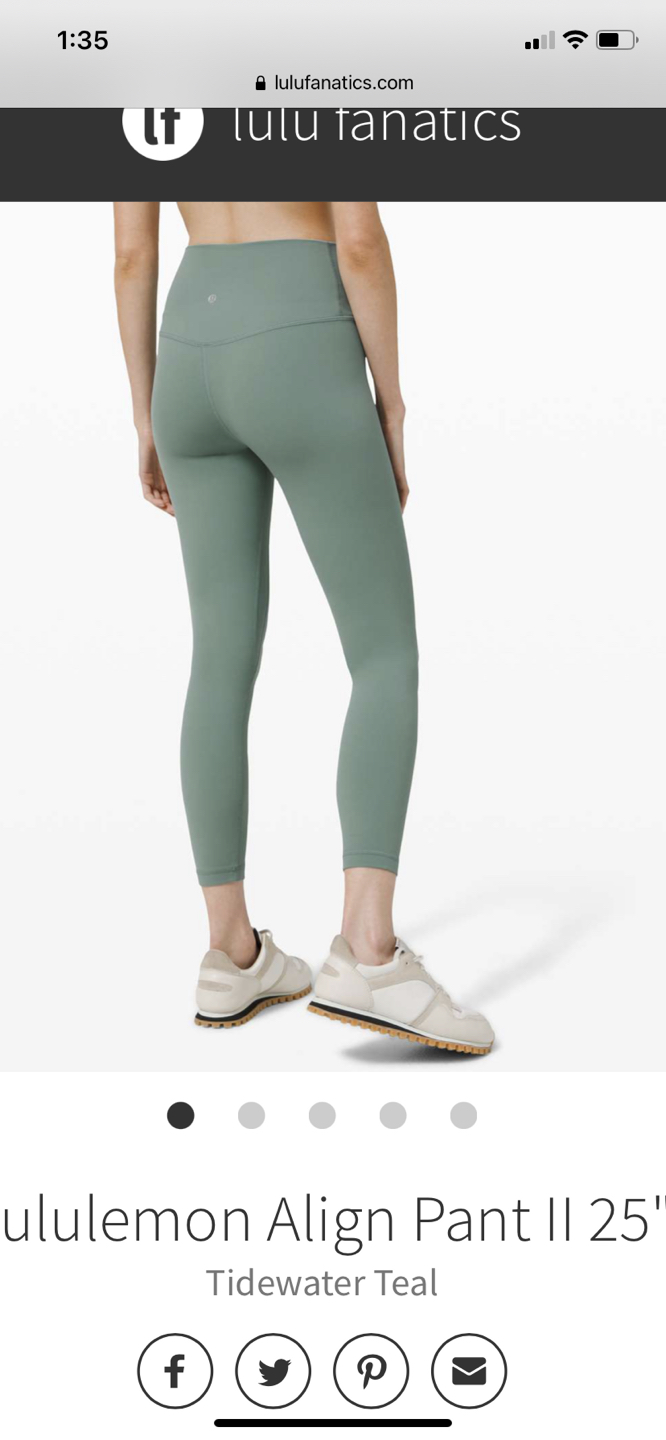Lululemon tidewater teal size 4 align thumbnail