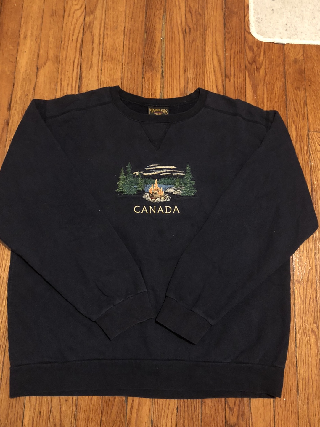 Vintage Marshlands Sweatshirt Hoodie Canada Landscape Logo
