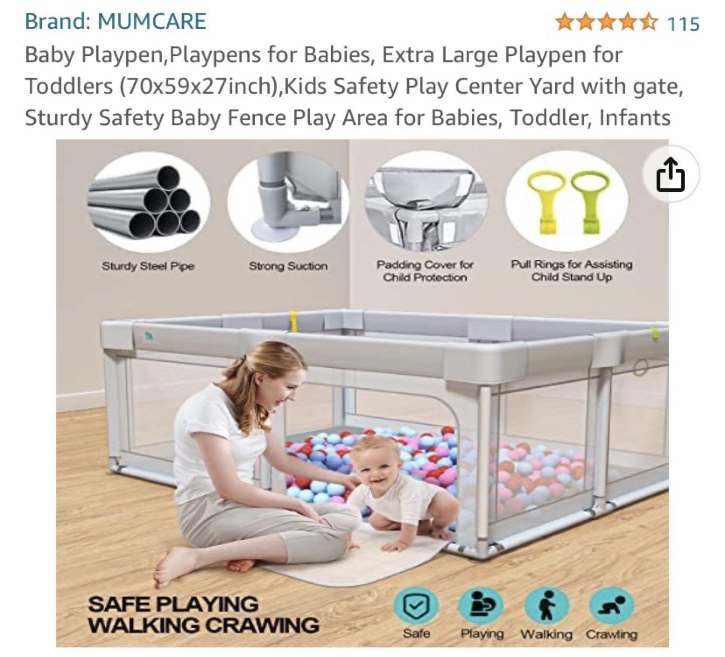 Baby Playpen - Excellent Condition image indicator(4)