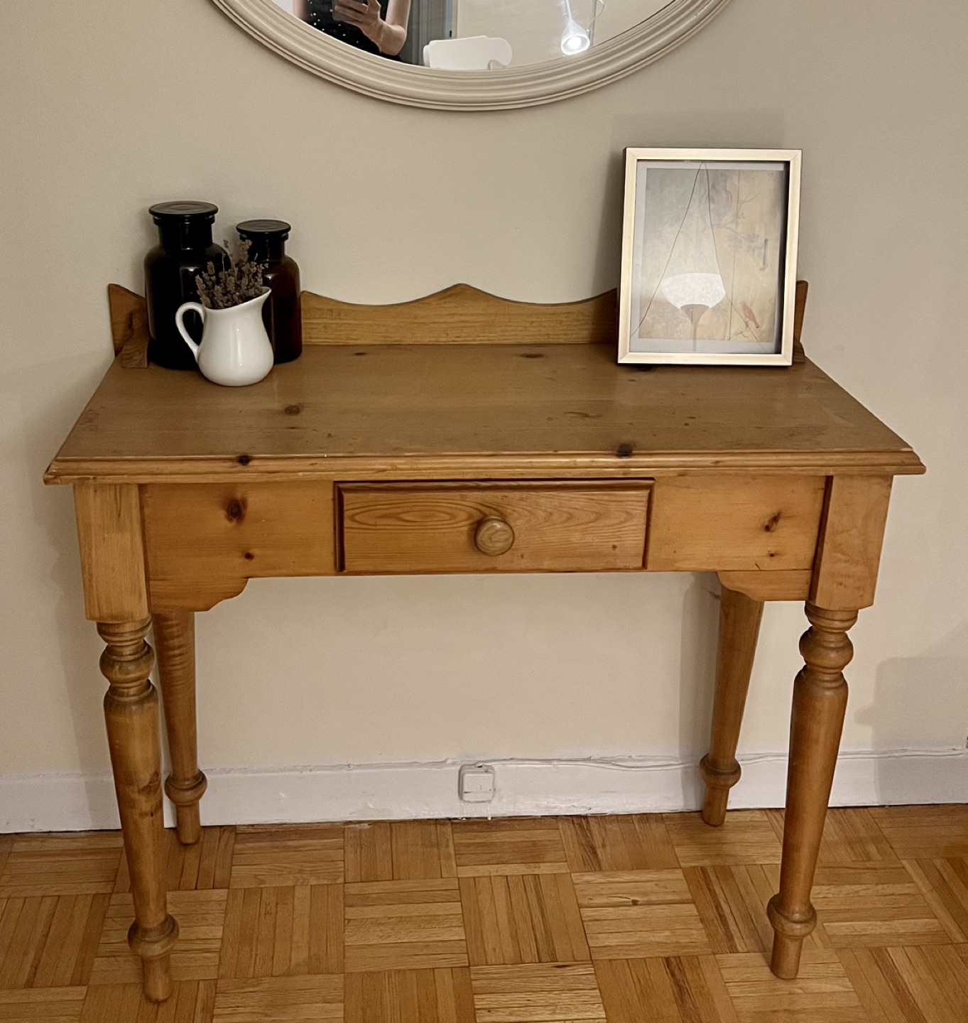 Victorian style antique washstand pine table thumbnail