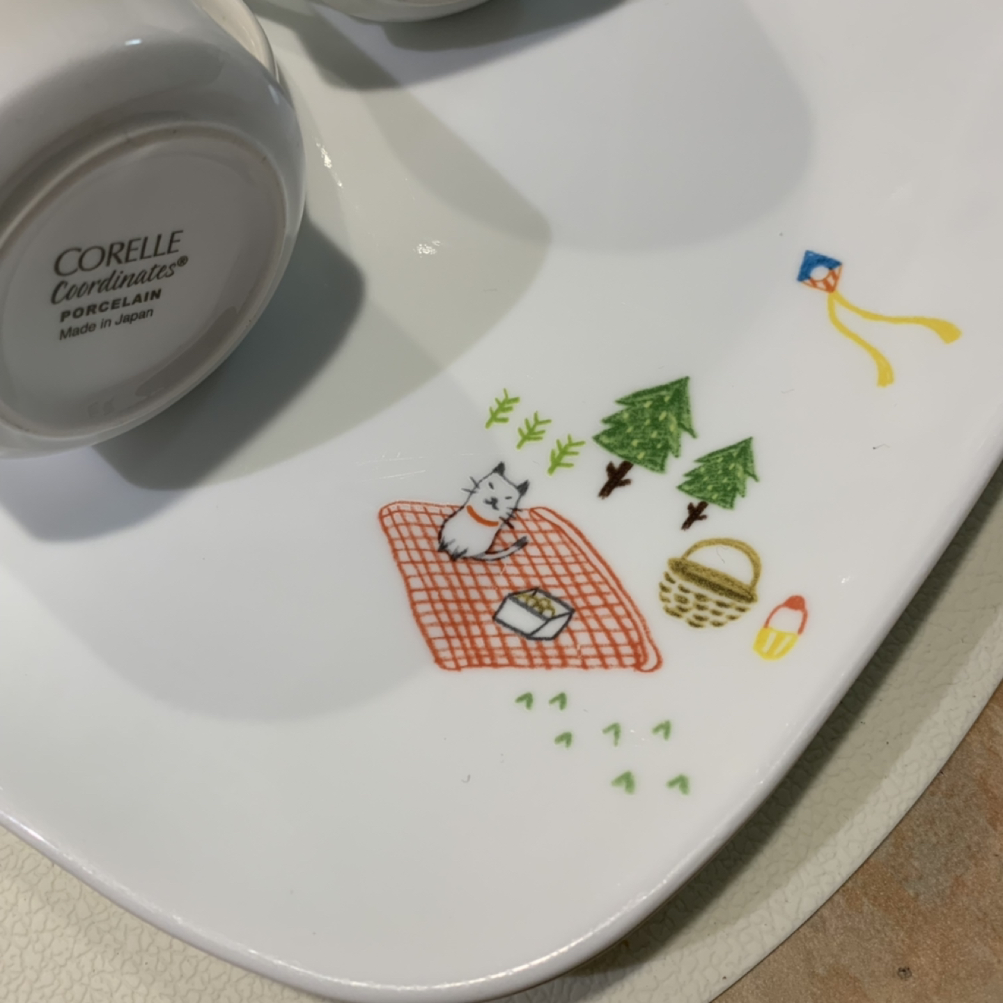 19 pcs Corelle Porcelain Cat design + flower design - photo 2