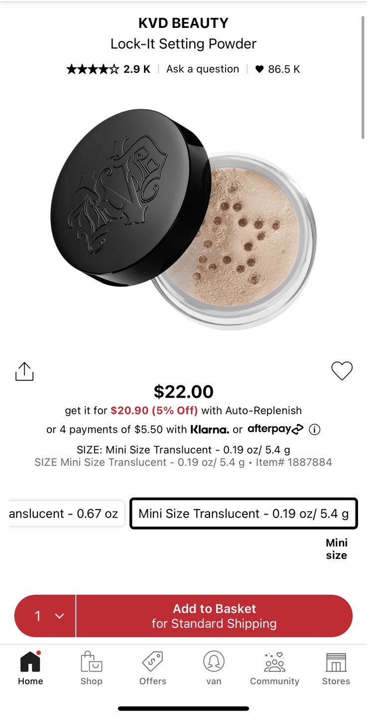 Brand new kat von d mini setting powder thumbnail