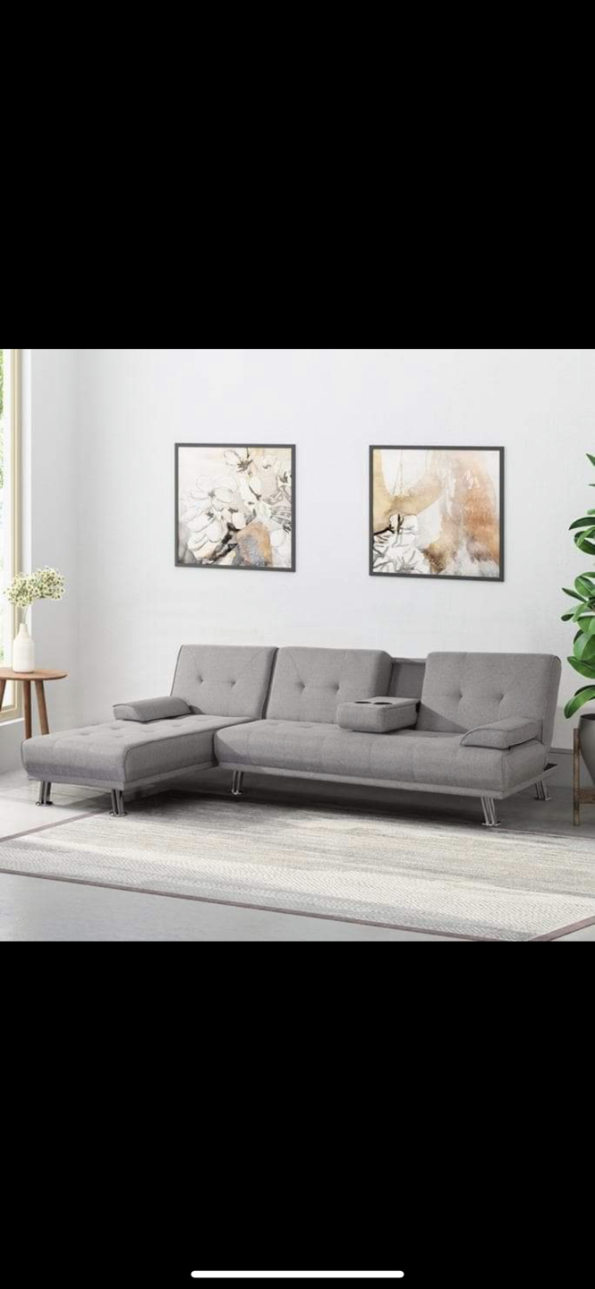 Grey sofa bed (sectional) - photo 2
