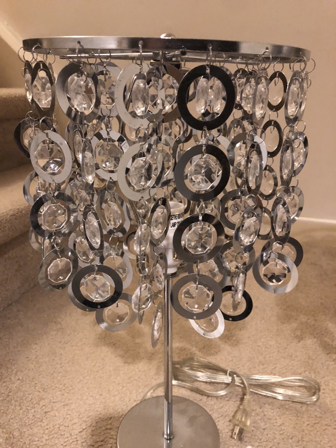 Pair of Silver Elegant Table Lamps - photo 2