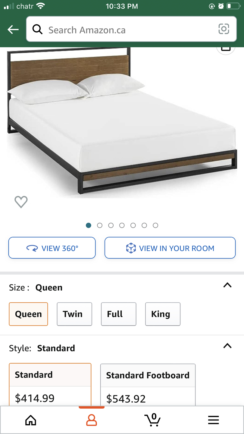Queen size metal bed frame - photo 2