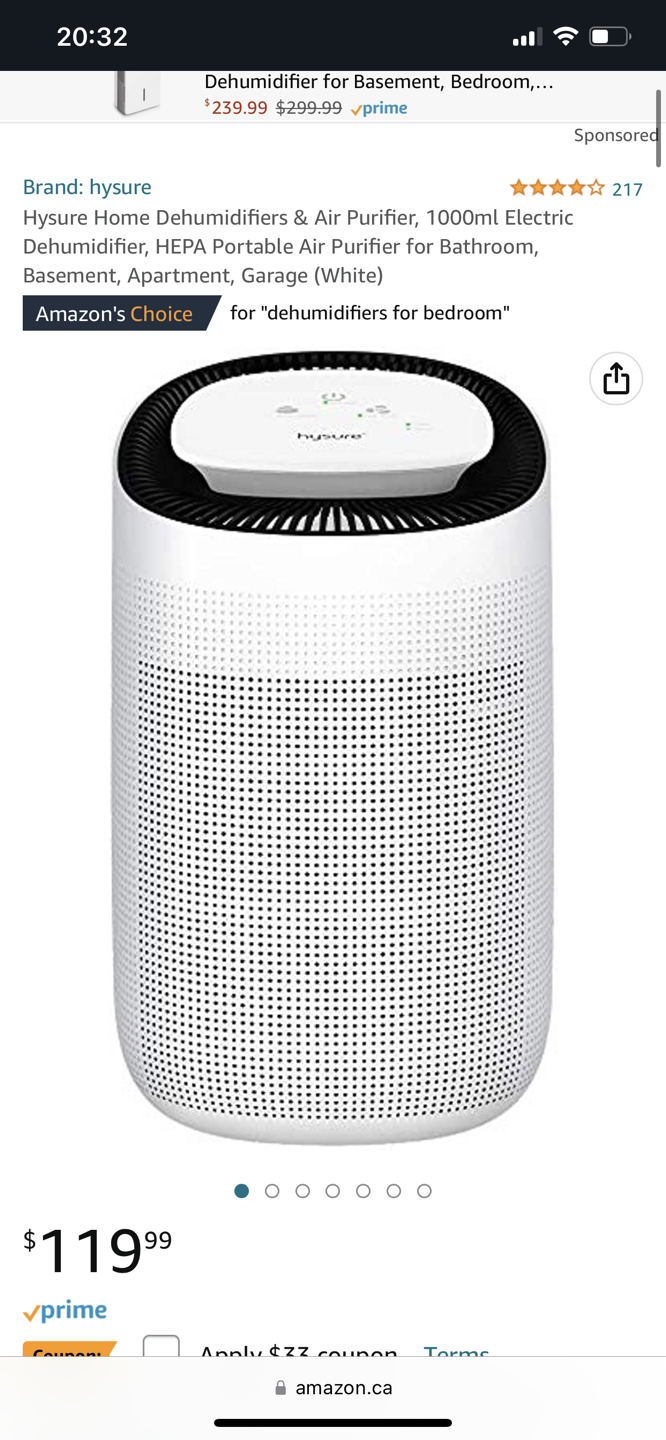 Dehumidifier/air purifier