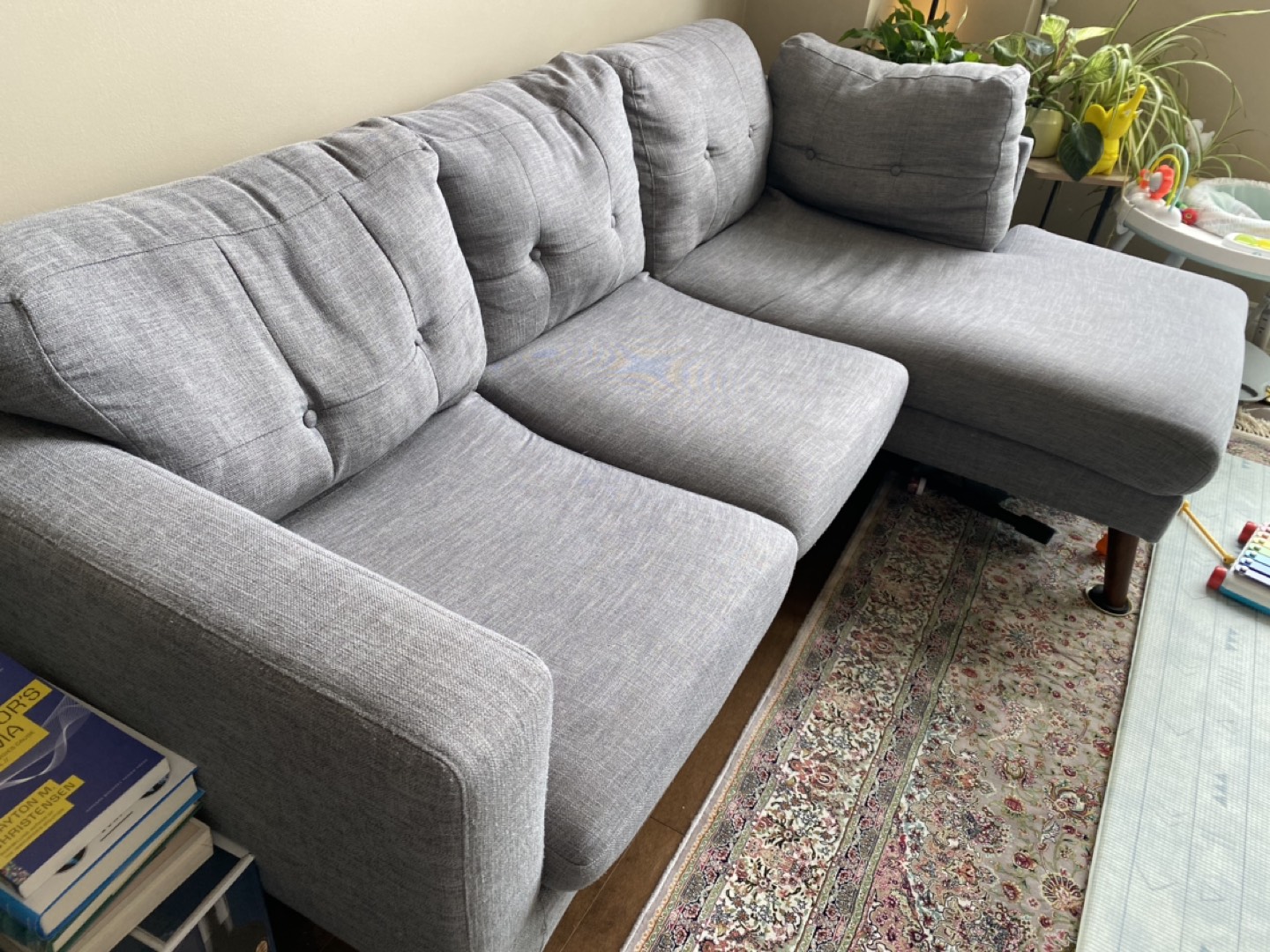 Grey left facing sofa - photo 3