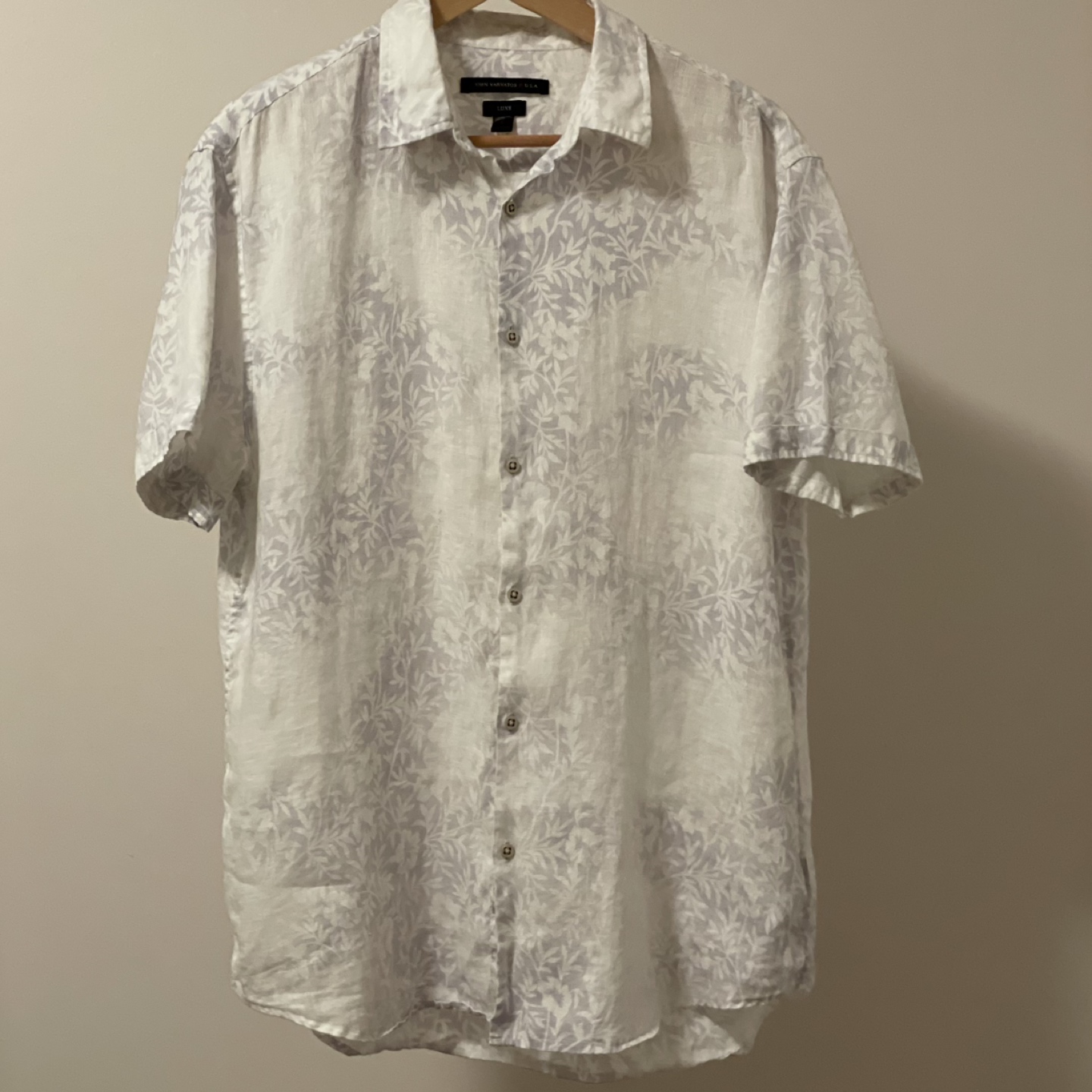 John Varvatos Linen Short-Sleeve Shirt