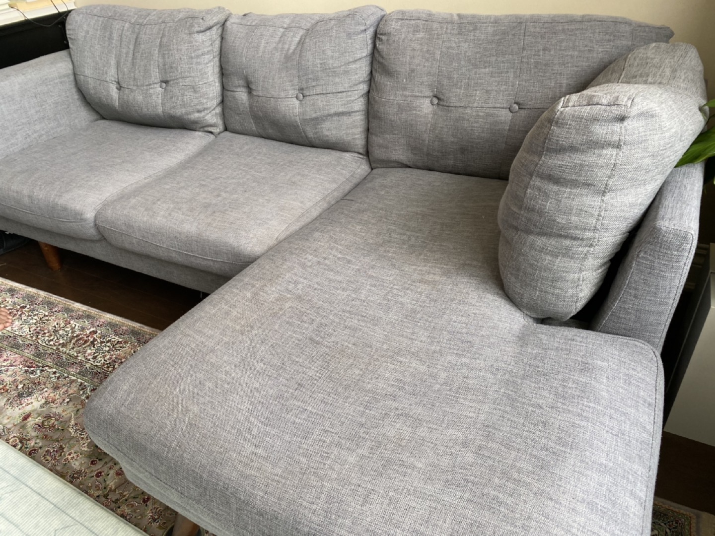 Grey left facing sofa - photo 5