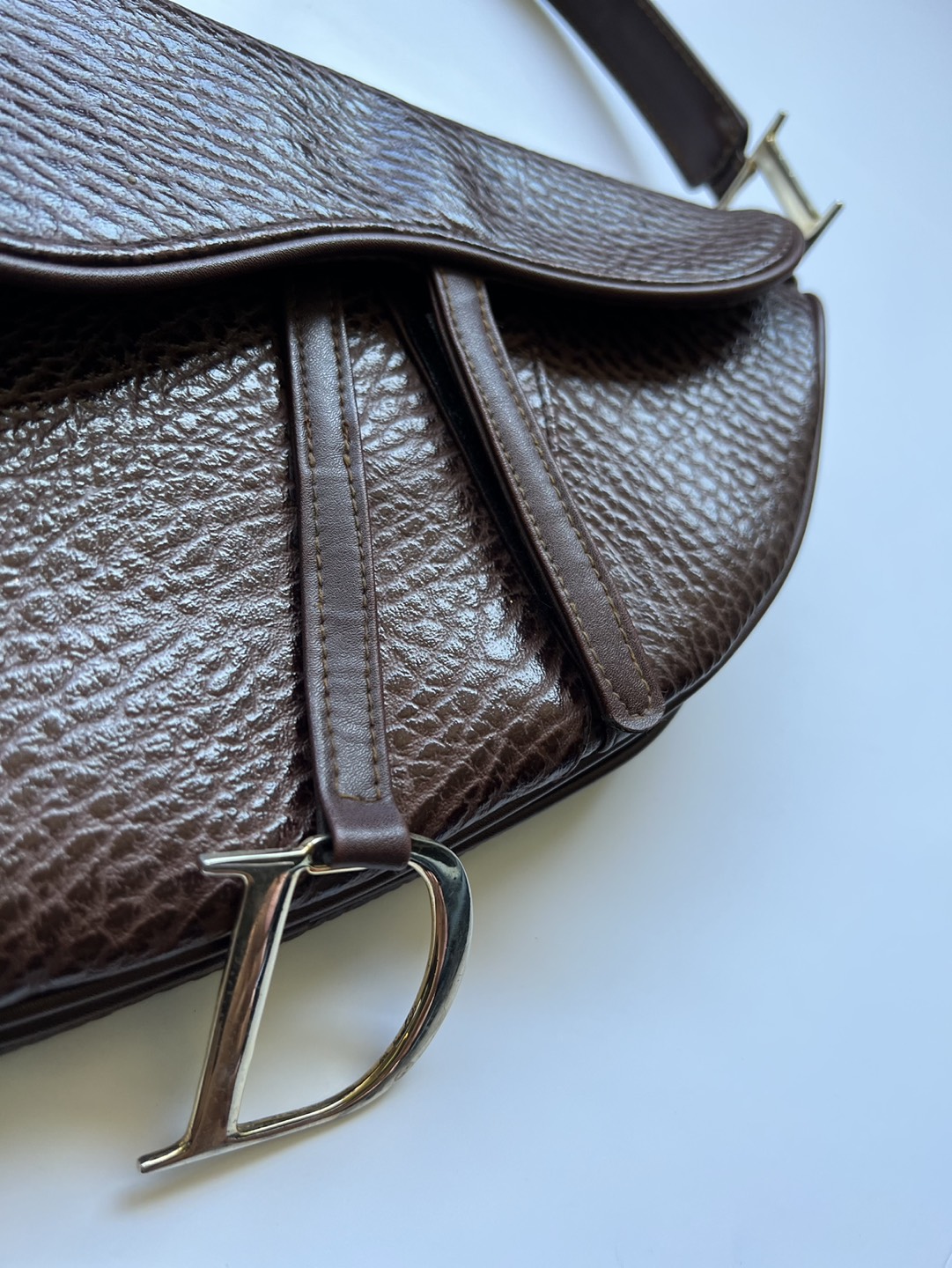 Brown Dior-Style Saddle bag - photo 5
