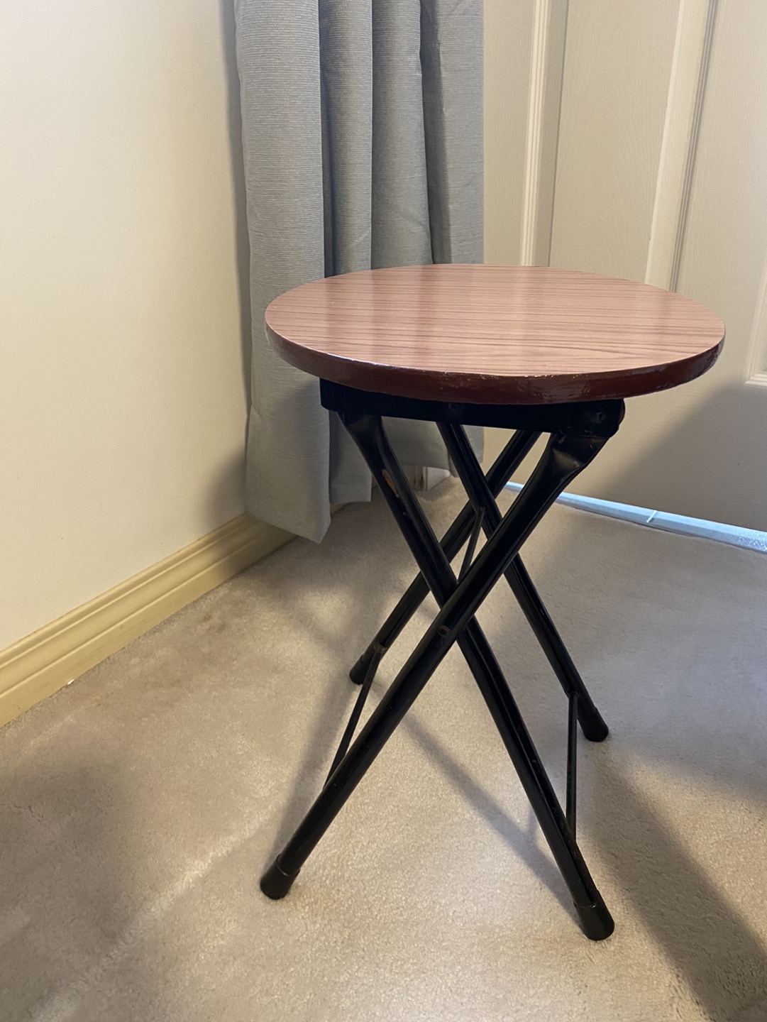 Portable wooden & metal stool #freecycle