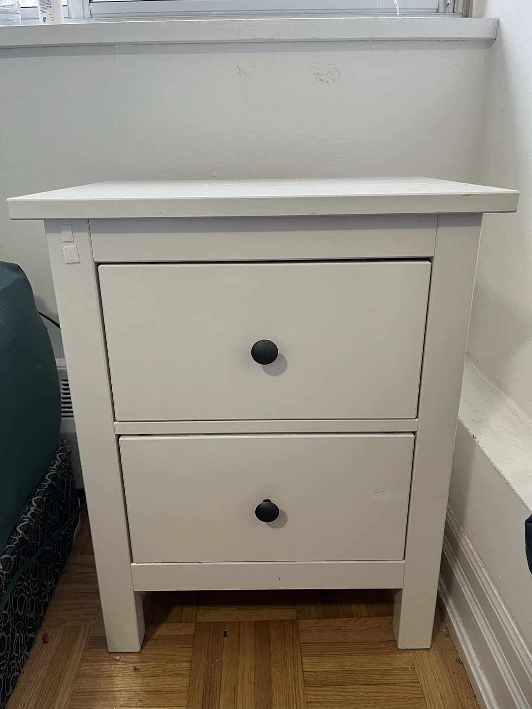 2 Ikea Hemnez bed side tables.
