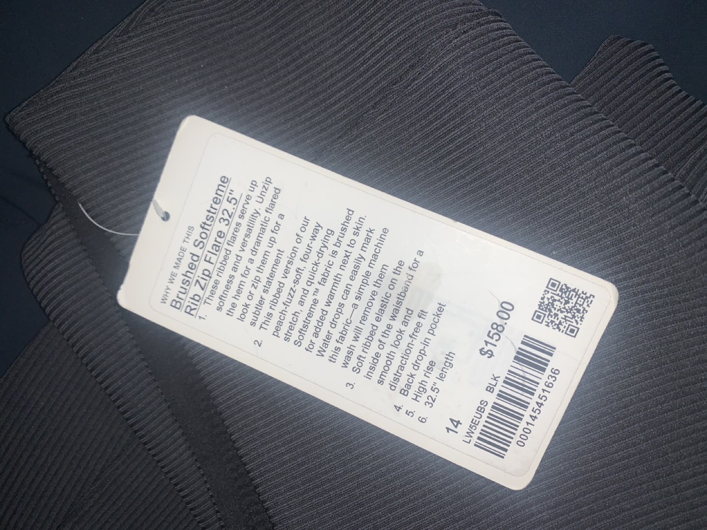 lululemon womens pants   Brushed Softstreme Ribbed Zip Flared - photo 3