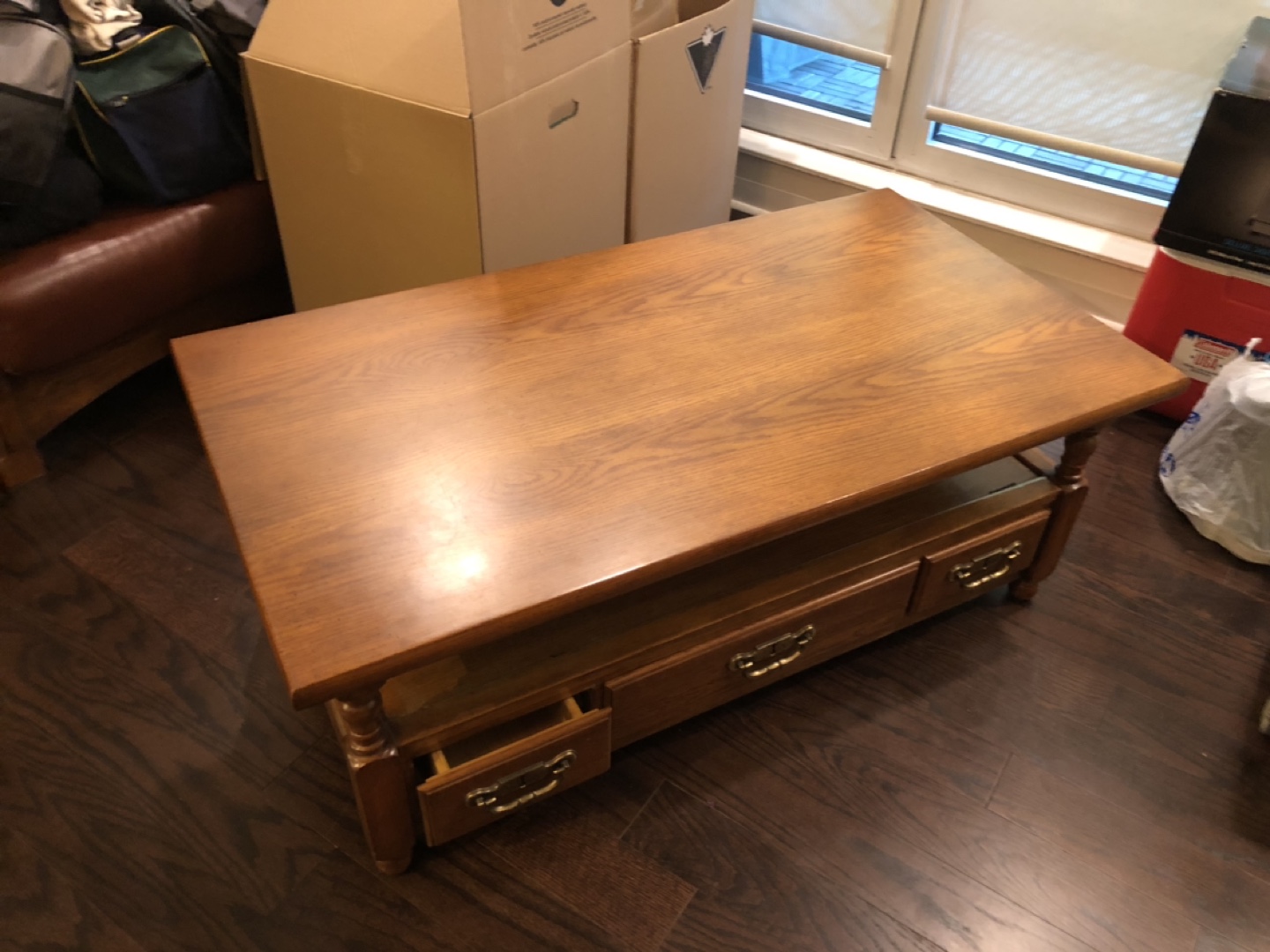 Vintage coffee table with drawers