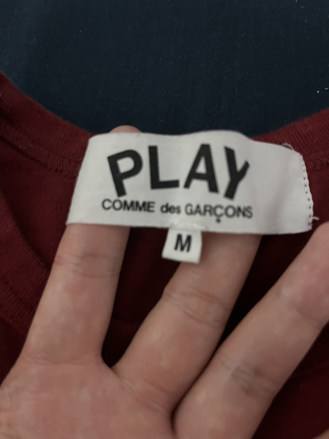 CDG red double heart T shirt - photo 2